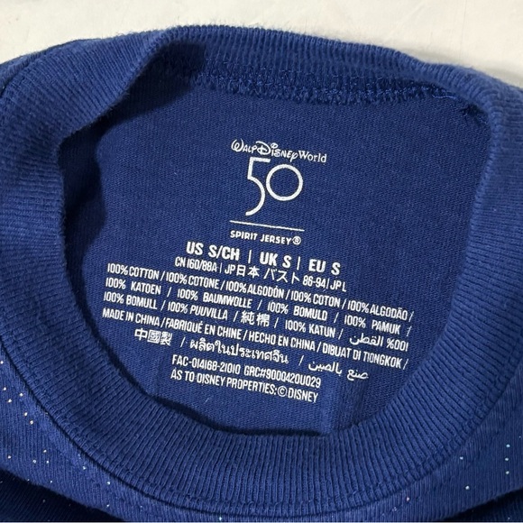 Disney World Size Small Blue 50th Anniversary Celebration Spirit Jersey Travel - Picture 4 of 7